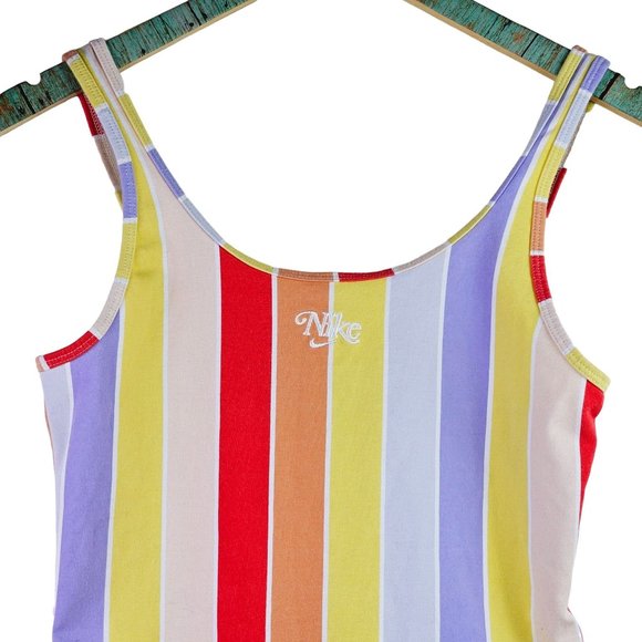 Nike Women's Retro Femme Striped Cotton Bodysuit, Sz S - Picture 4 of 8